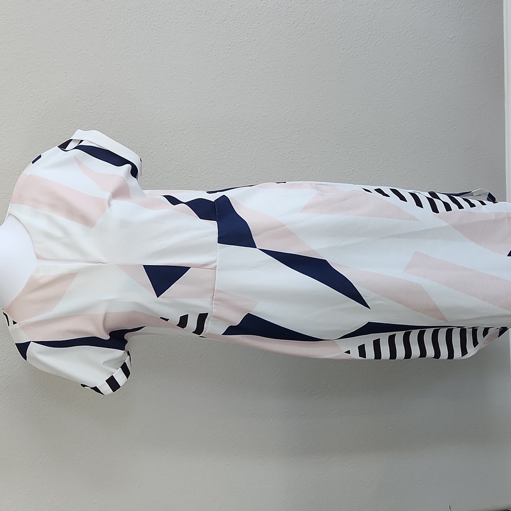 Elegant Geometric Pattern Cocktail Dress